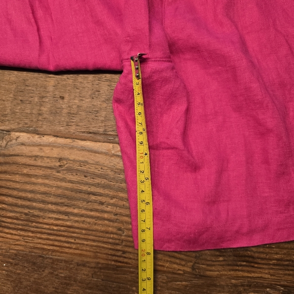 Izod Hot Pink Women's High Waisted Linen Shorts Preppy Summer - Picture 5 of 7